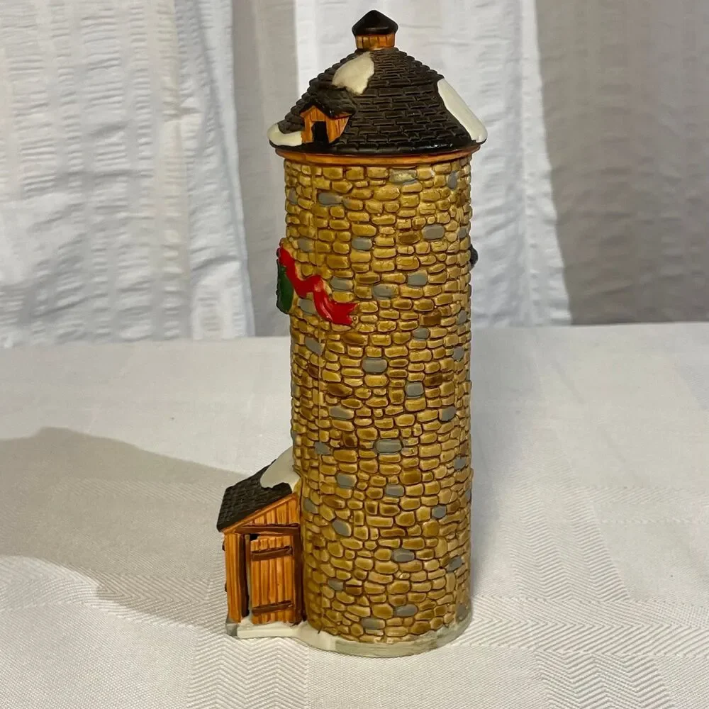 Lemax 1999 Silo #94381 Christmas Village Farm Porcelain Retired w/ Box(c25-926-1
